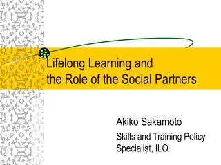 Lifelong Learning and the Role of the Social Partners