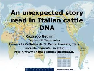An unexpected story read in Italian cattle DNA