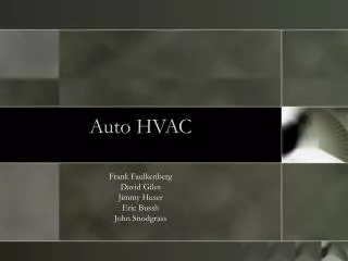 Auto HVAC