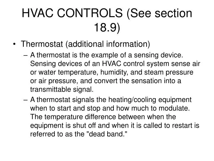 hvac controls see section 18 9