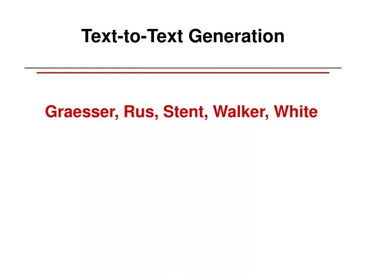 text to text generation