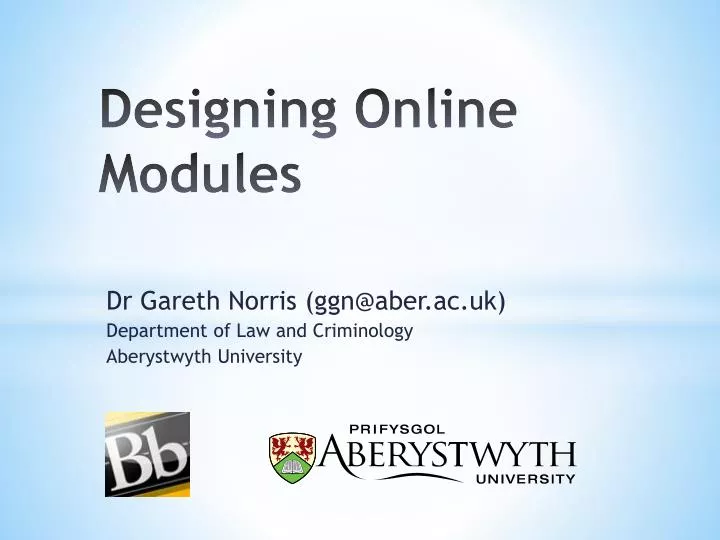 designing online modules