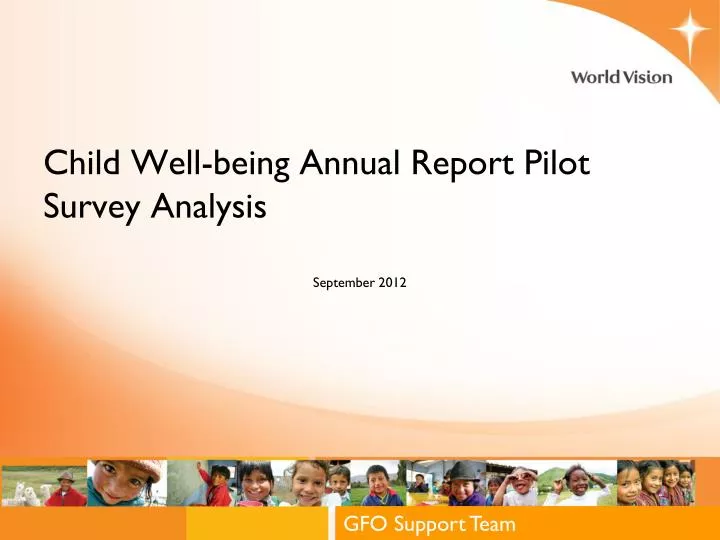 child well being annual report pilot survey analysis