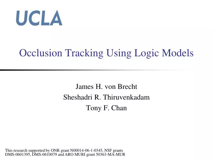 occlusion tracking using logic models