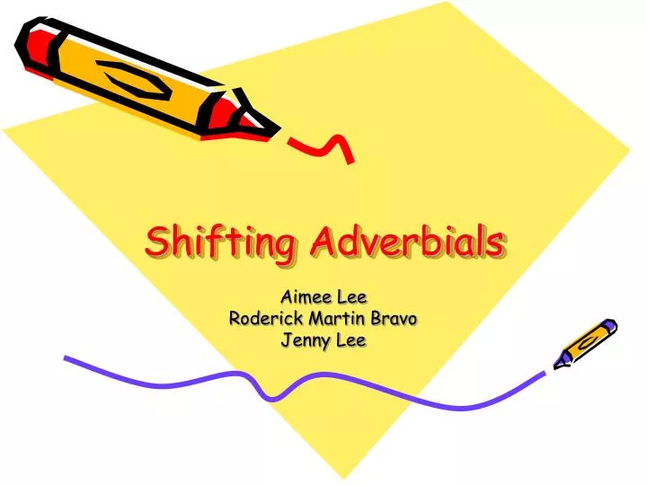 shifting adverbials