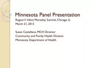 Minnesota Panel Presentation