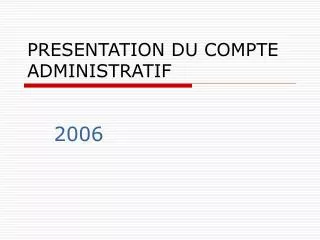 presentation du compte administratif