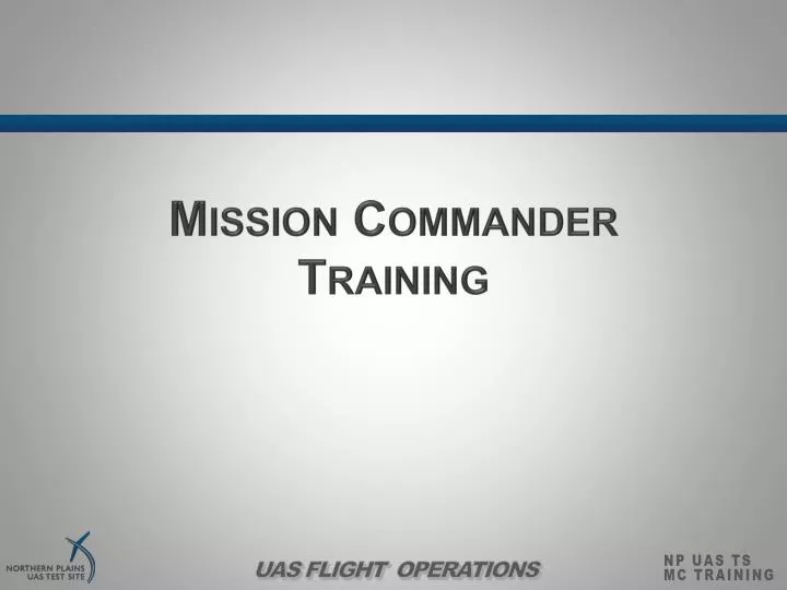 mission commander training