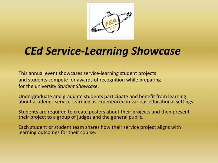 ced service learning showcase