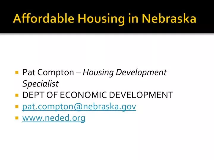 affordable housing in nebraska