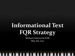 Informational Text FQR Strategy