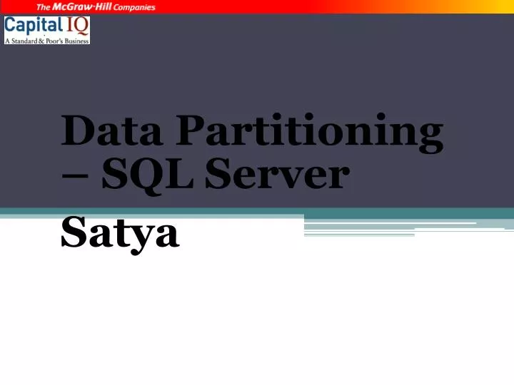 data partitioning sql server satya