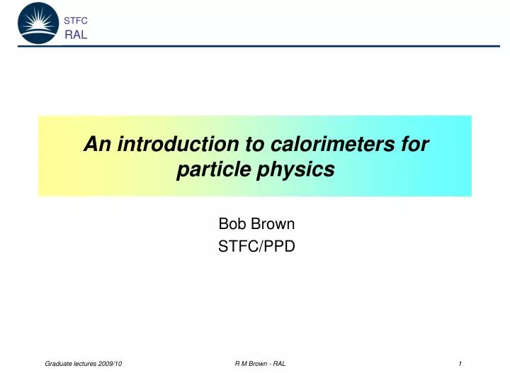 an introduction to calorimeters for particle physics