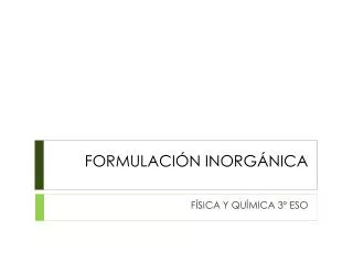formulaci n inorg nica