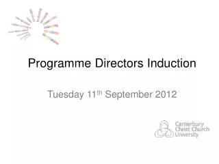 Programme Directors Induction