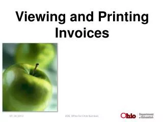 Viewing and Printing Invoices