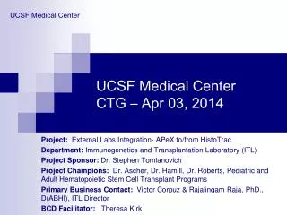 UCSF Medical Center CTG – Apr 03, 2014