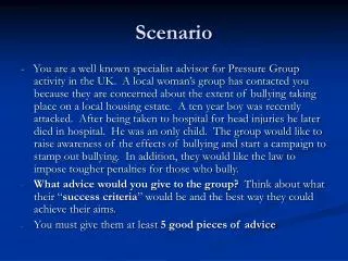 Scenario