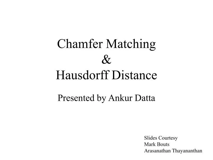 chamfer matching hausdorff distance