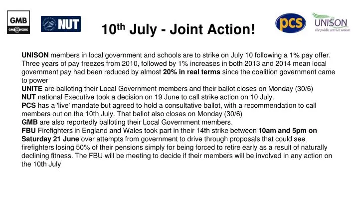10 th july joint action