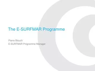 The E-SURFMAR Programme