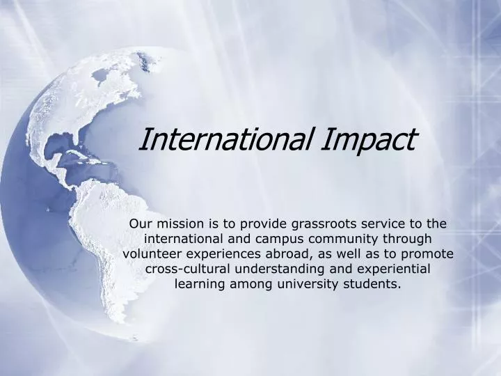 international impact