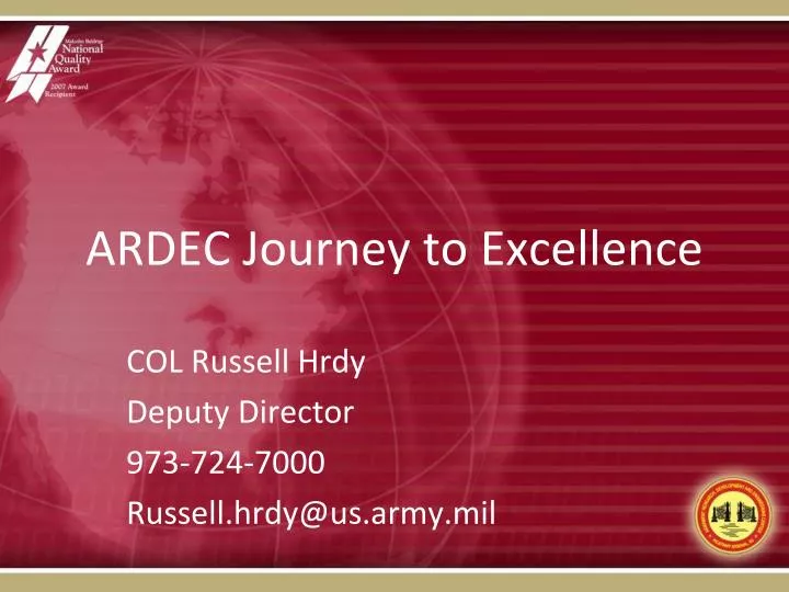 ardec journey to excellence
