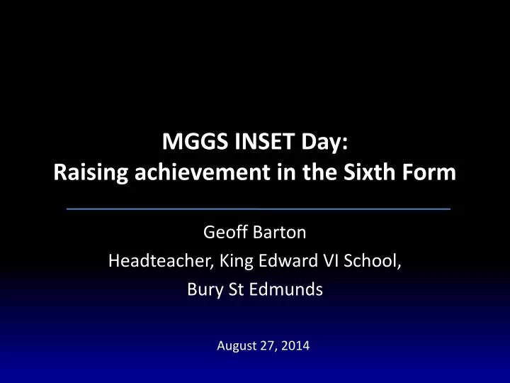 mggs inset day raising achievement in the sixth form