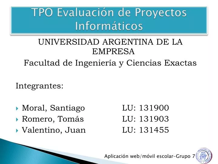 tpo evaluaci n de proyectos inform ticos