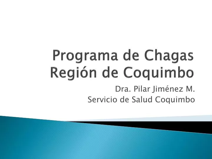 programa de chagas regi n de coquimbo