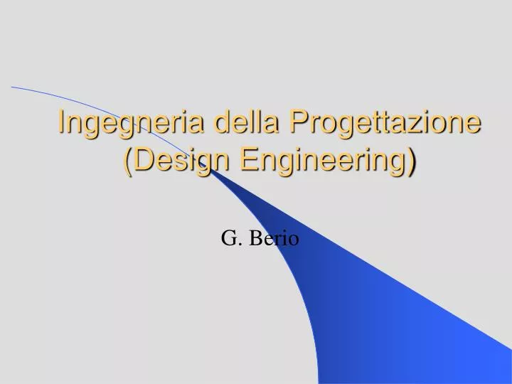 ingegneria della progettazione design engineering