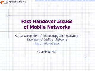 Fast Handover Issues of Mobile Networks