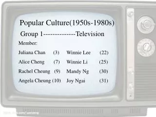 Group 1--------------Television