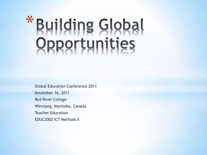 building global opportunities