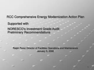 RCC Comprehensive Energy Modernization Action Plan