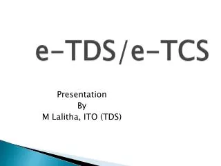 e-TDS/e-TCS