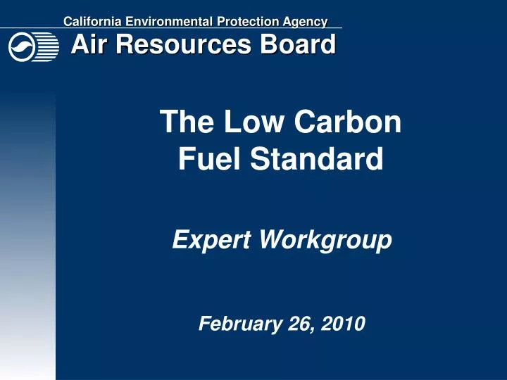 the low carbon fuel standard