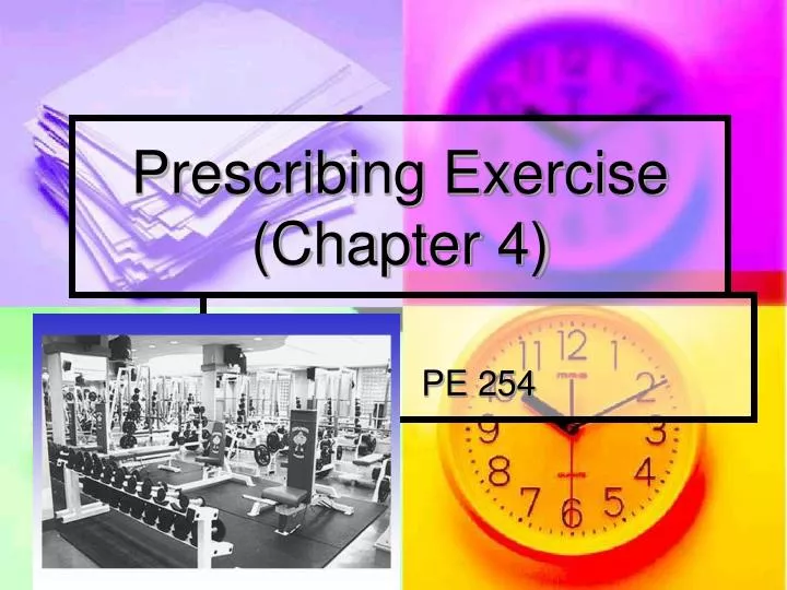 prescribing exercise chapter 4