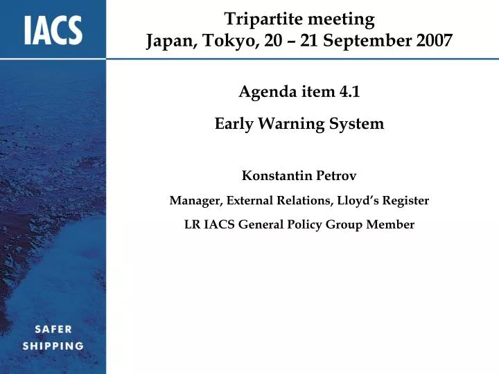 tripartite meeting japan tokyo 20 21 september 2007