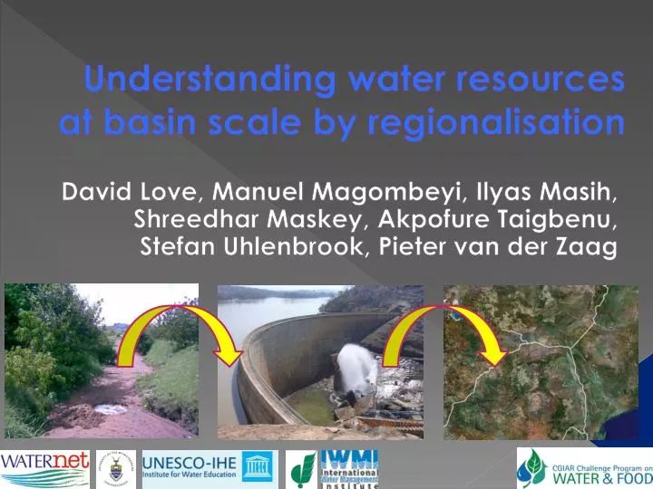 understanding water resources at basin scale by regionalisation