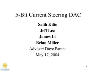 5-Bit Current Steering DAC