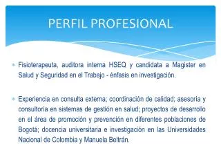 perfil profesional