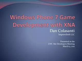 Windows Phone 7 Game Development with XNA