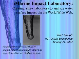 Tadd Truscott MIT Ocean Engineering January 24, 2004