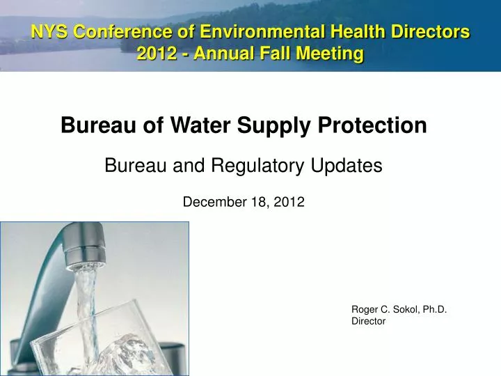 nys conference of environmental health directors 2012 annual fall meeting