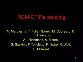 RCM-CTIPe coupling