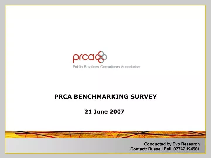 prca benchmarking survey
