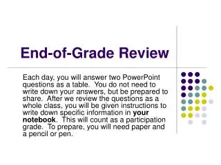 End-of-Grade Review
