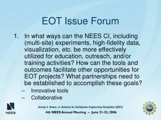 EOT Issue Forum