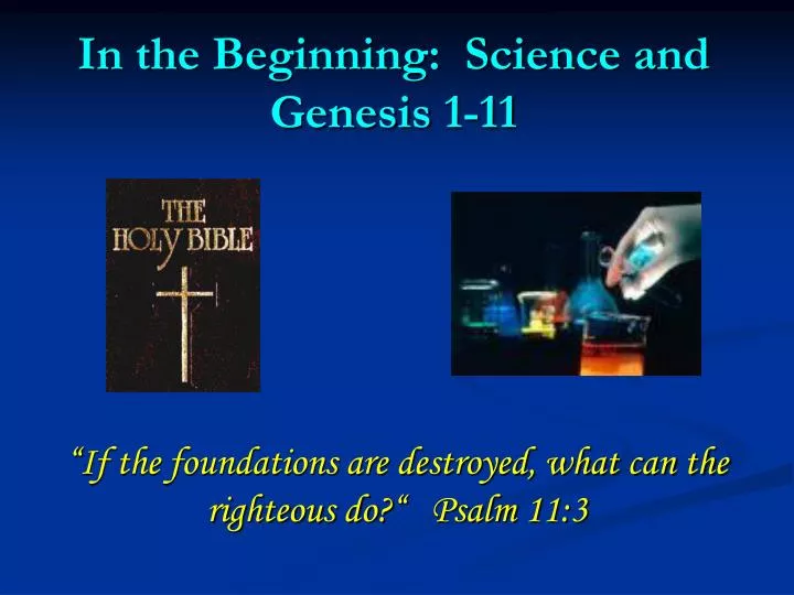 in the beginning science and genesis 1 11